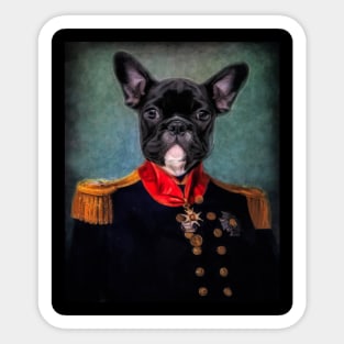 Puppy pet classic royal oil painting Sticker